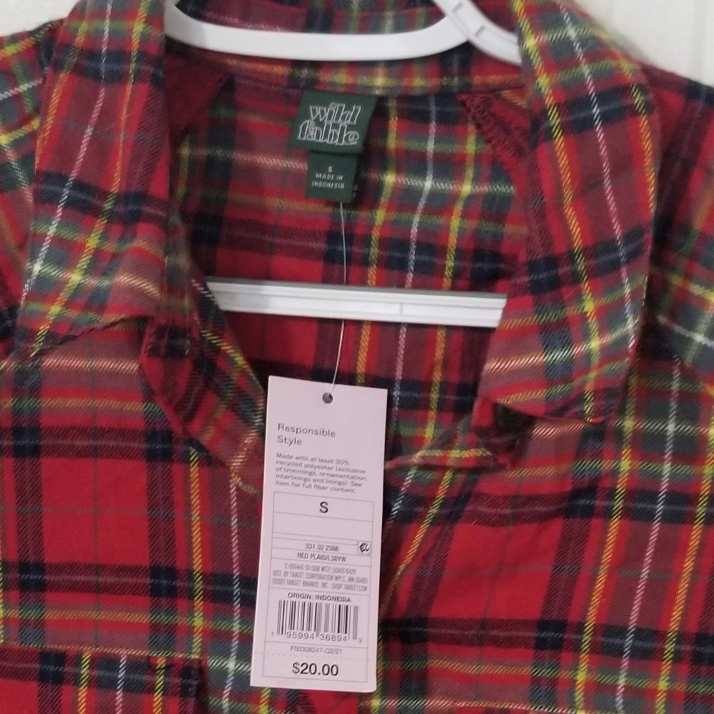 Wild Fable Red Plaid Button Down Shirt - Picture 2 of 3